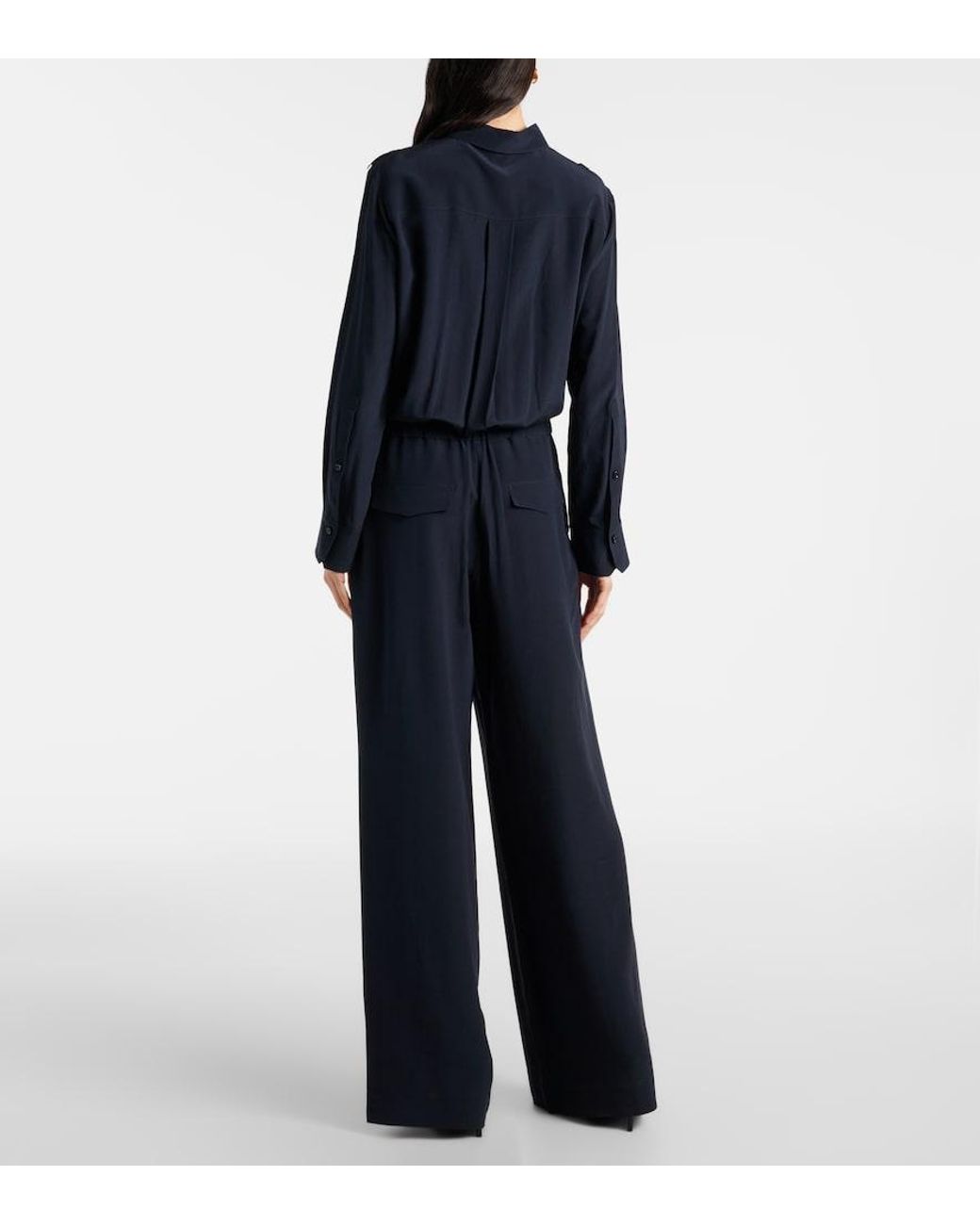 Dorothee Schumacher Blue Satin Jumpsuit