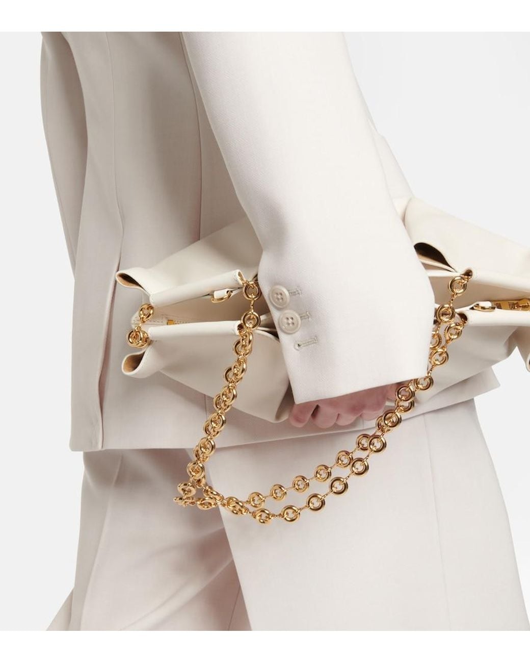 Dorothee Schumacher White Single-Breasted Wool-Blend Blazer