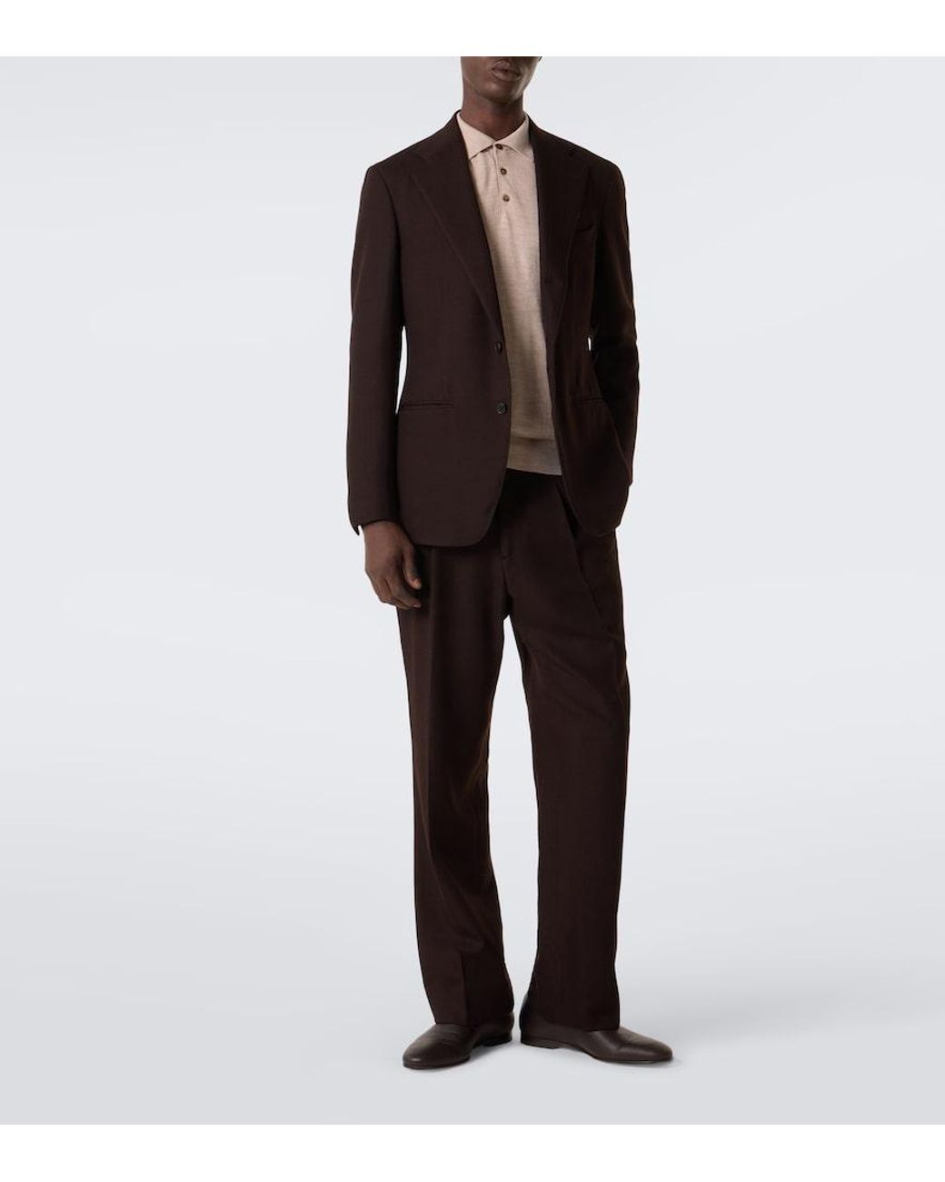 Manolo Blahnik Brown Leather Loafers for men