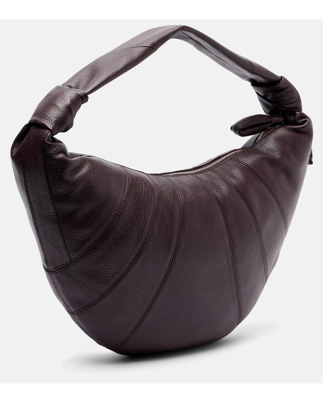 Lemaire Purple Fortune Crescent Leather Shoulder Bag