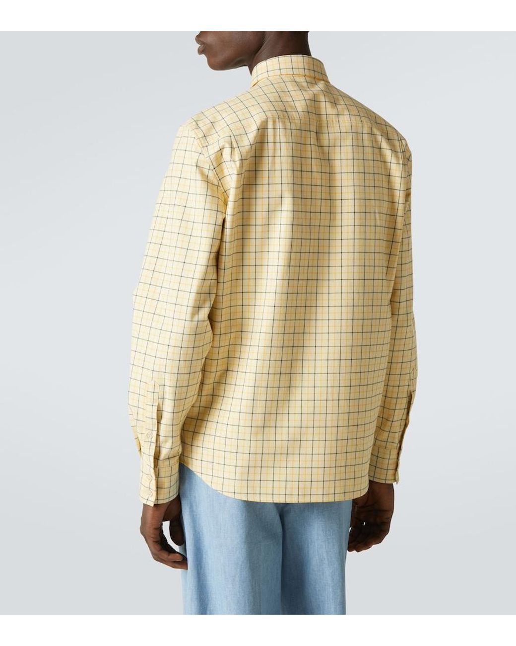 Valentino Garavani Natural Checked Cotton Shirt for men