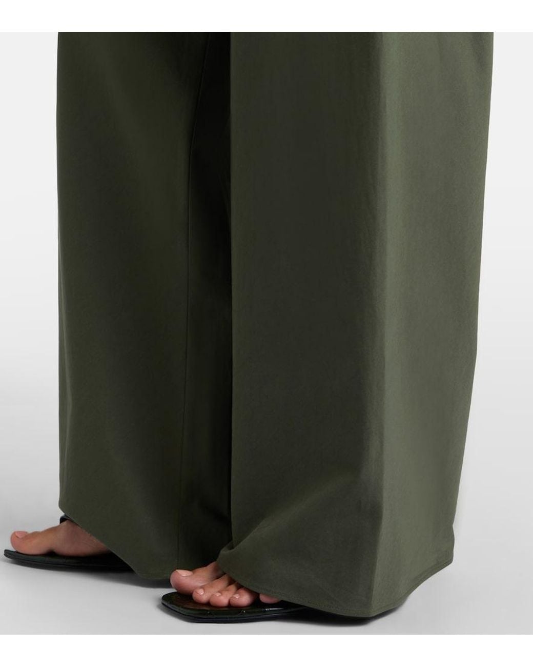Vince Green Colette Cotton Twill Wide-Leg Pants
