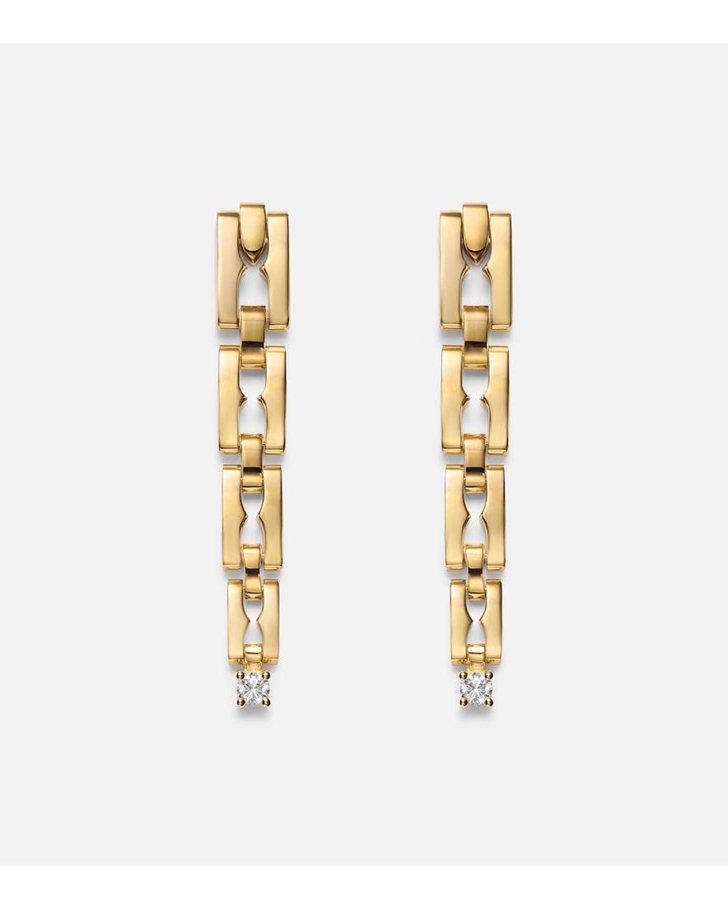 BVLGARI Metallic B.Zero1 18Kt Drop Earrings With Diamonds