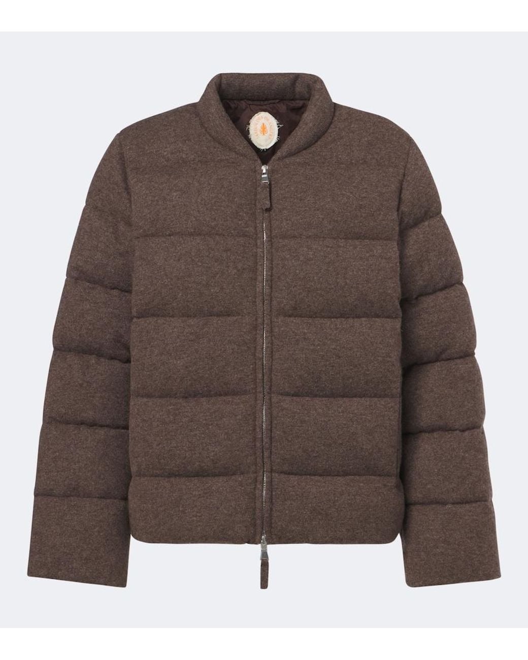 Jardin Des Orangers Brown Cashmere Down Jacket