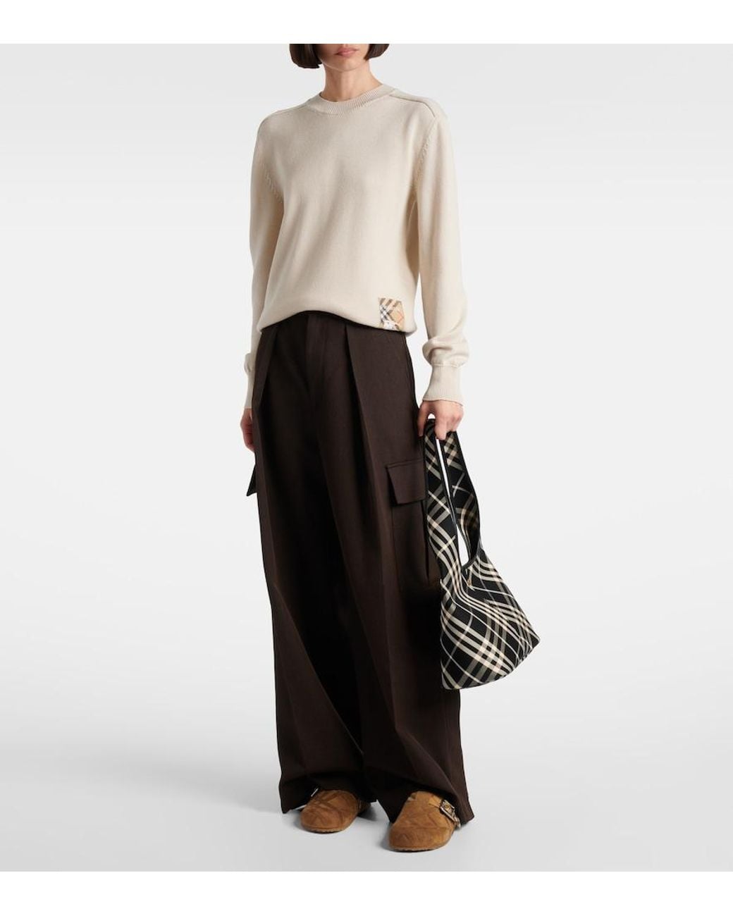 Mules di Burberry in Brown