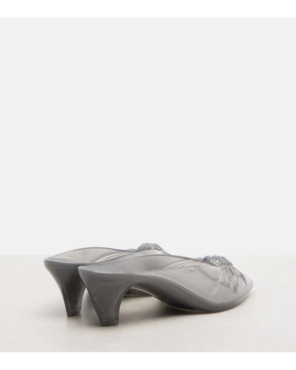Chloé Gray Jelly Mules