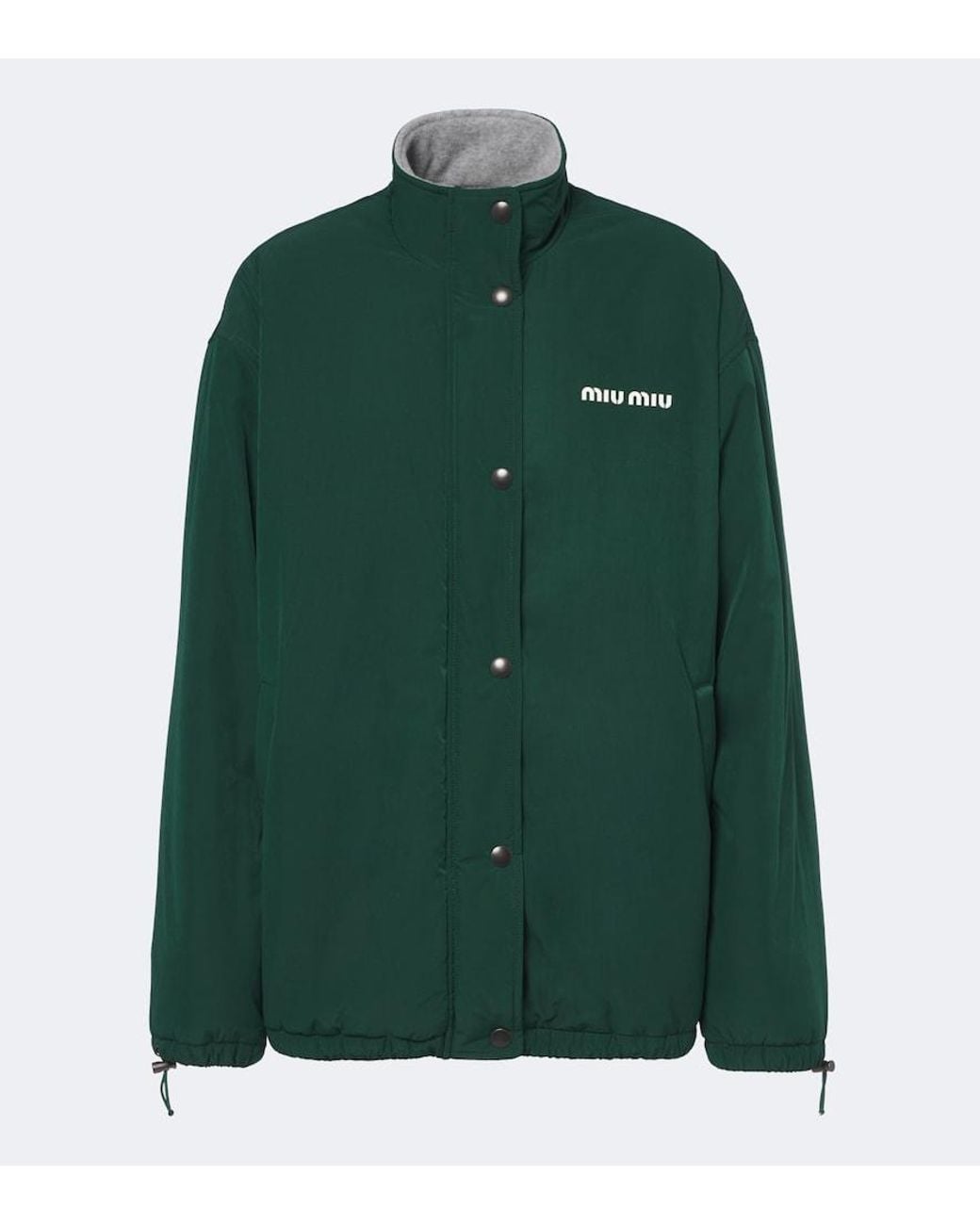 Miu Miu Green Logo Technical Jacket