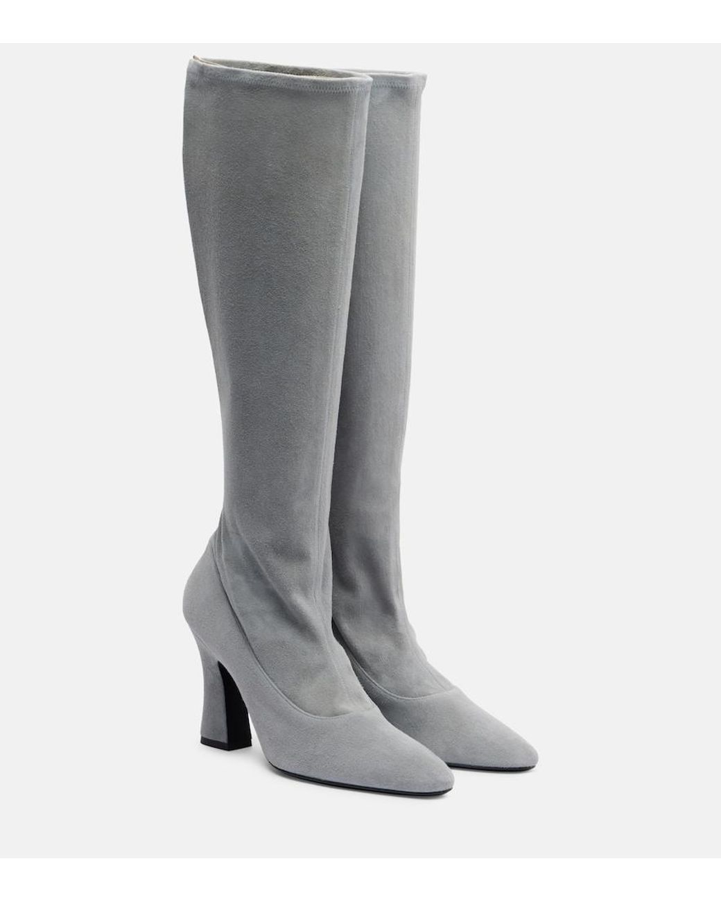 Magda Butrym Gray Suede Knee-High Boots