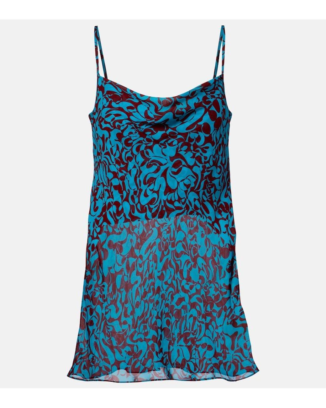 Dries Van Noten Blue Printed Top