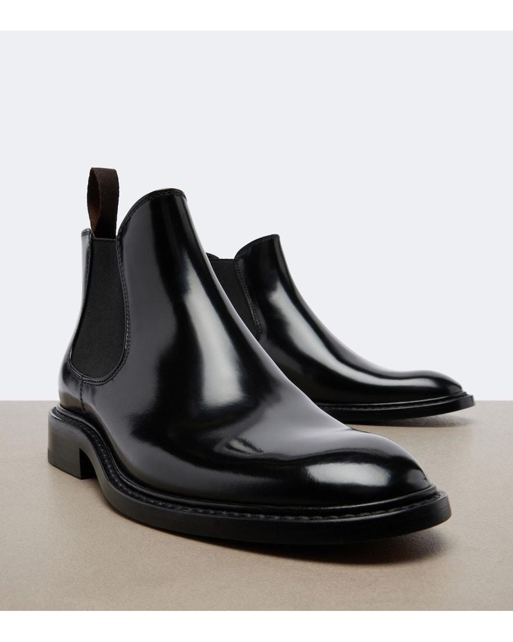 The Row Black Gable Leather Chelsea Boots