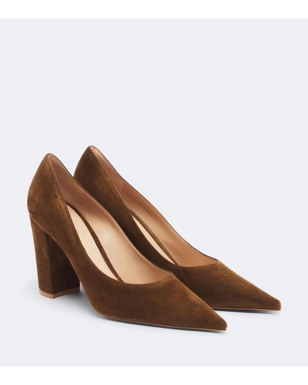 Gianvito Rossi Brown Piper Suede Pumps