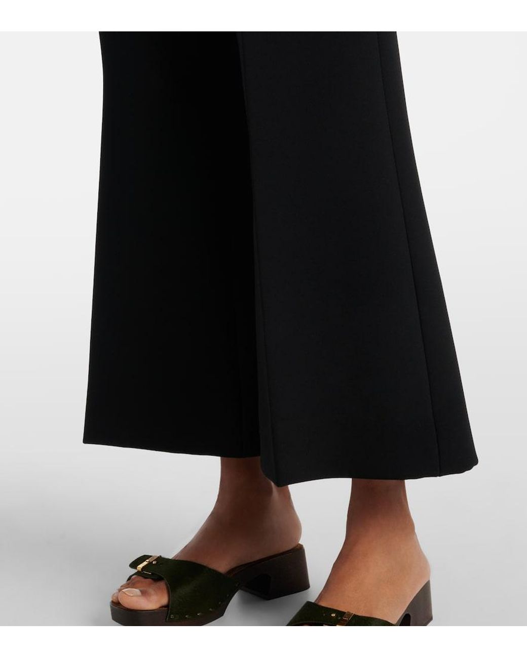 Khaite Blue Walter Cotton Canvas Flared Pants