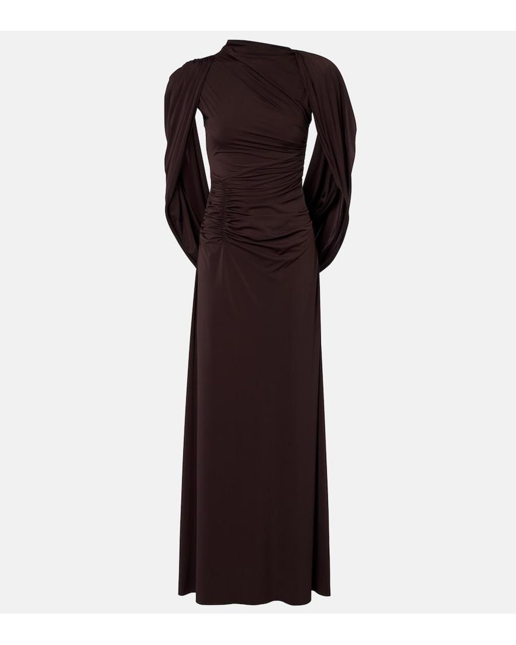 Rachel Gilbert Black Aether Draped Jersey Gown
