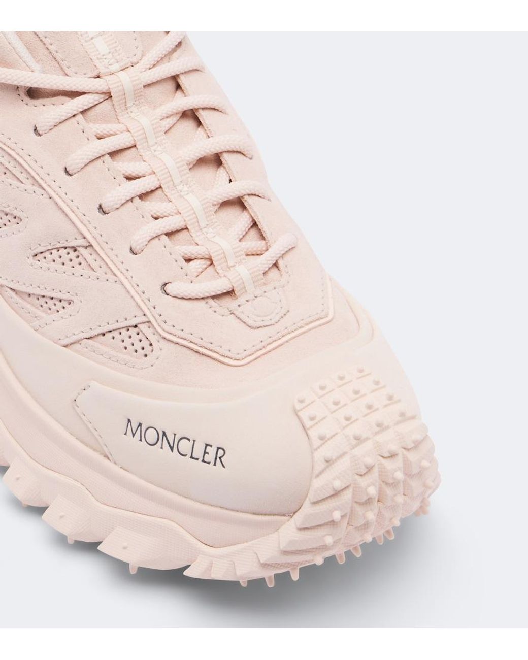 Moncler Pink Trailgrip Gtx Suede Sneakers