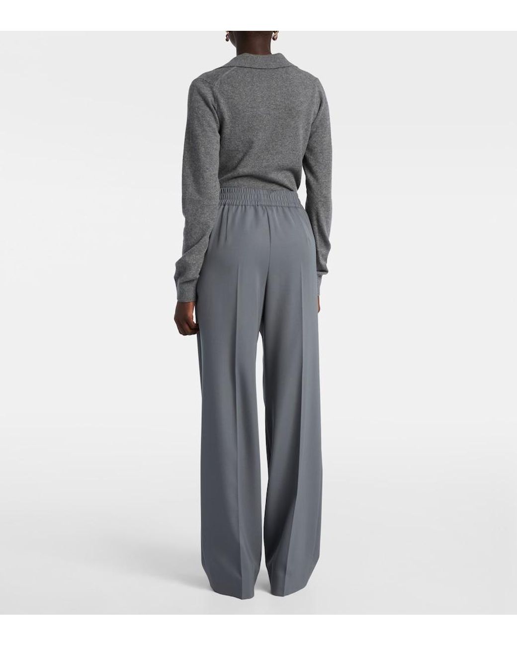 Dolce & Gabbana Gray Virgin Wool Gabardine Straight Pants