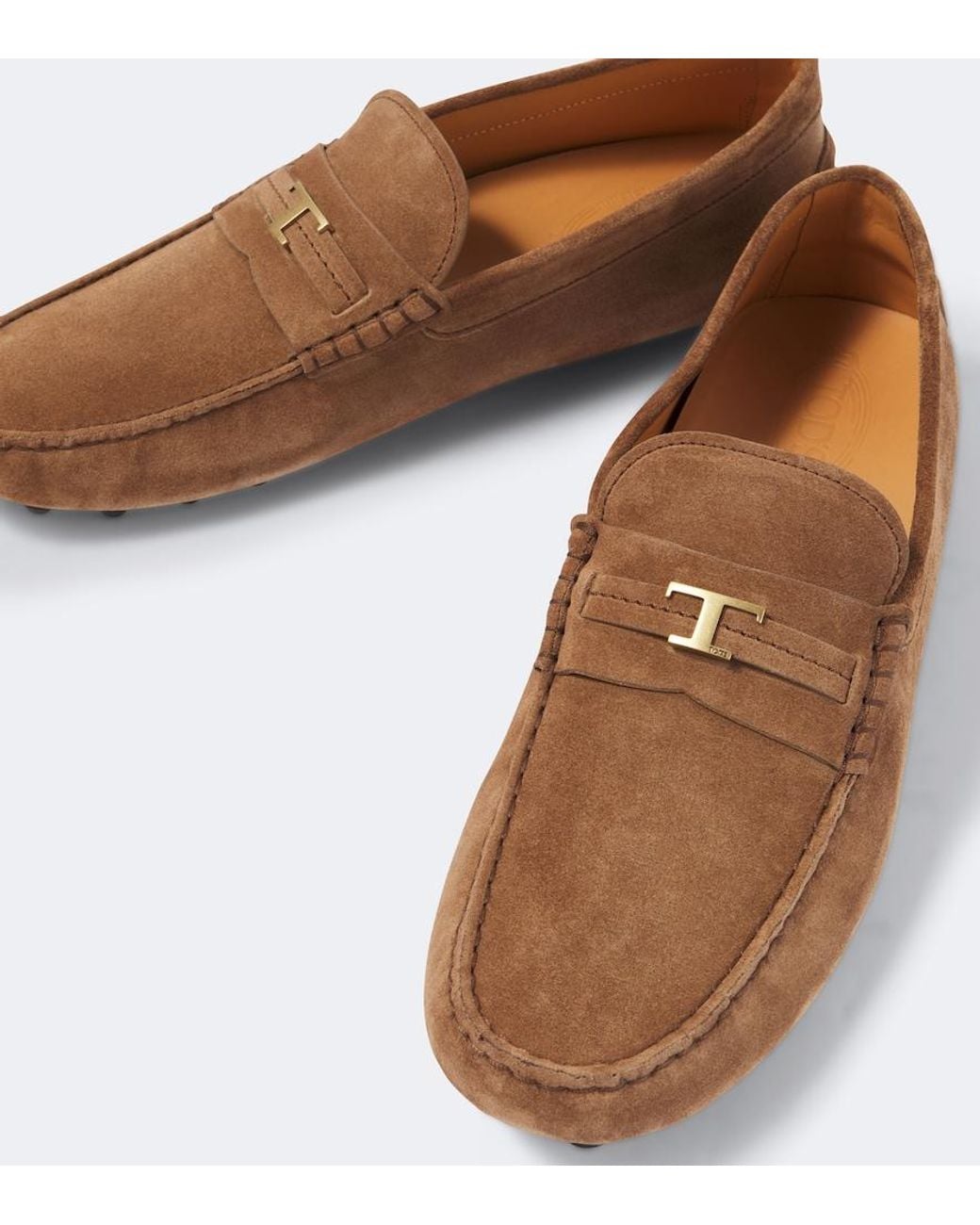 Tod's Brown Gommino Suede Driving Shoes for men