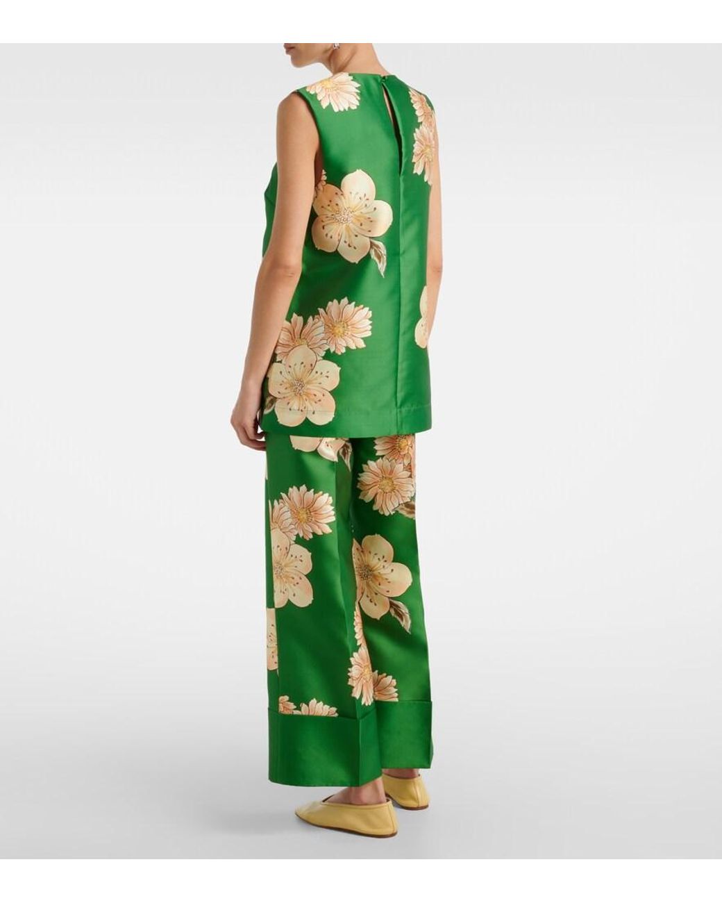 ALÉMAIS Green Sage Floral Top