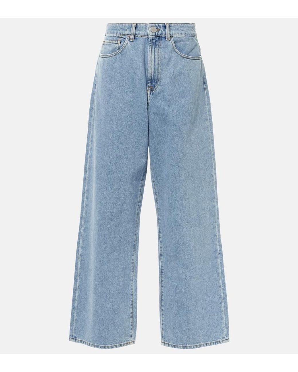 Rohe Blue Low-Rise Wide-Leg Jeans