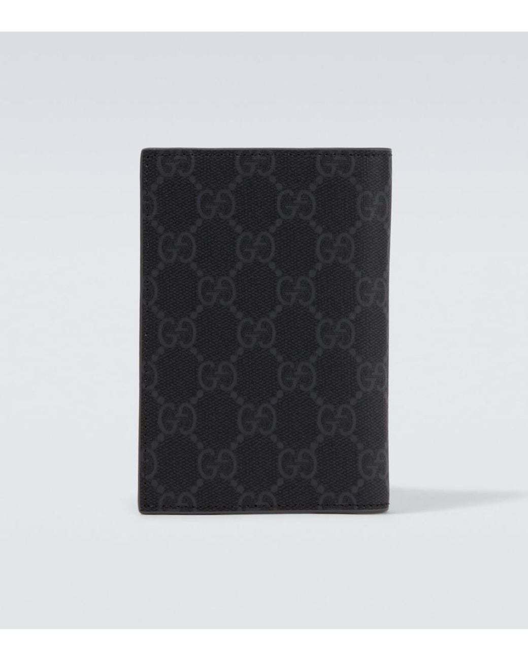 Funda Para Pasaporte De Lona Gg Gucci de hombre de color Black