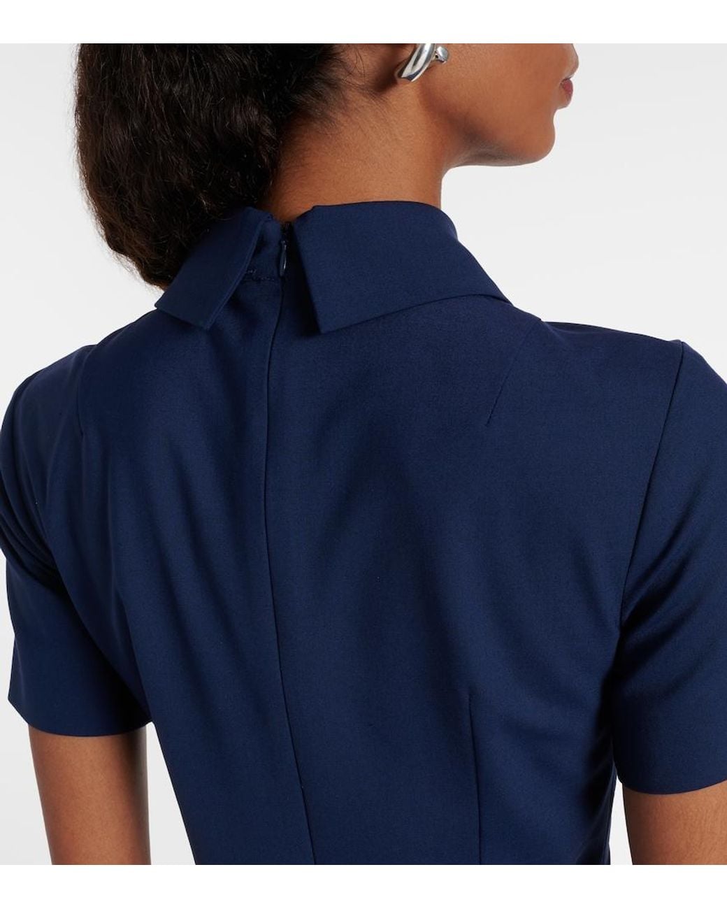 Emilia Wickstead Blue Jody Shirt Dress