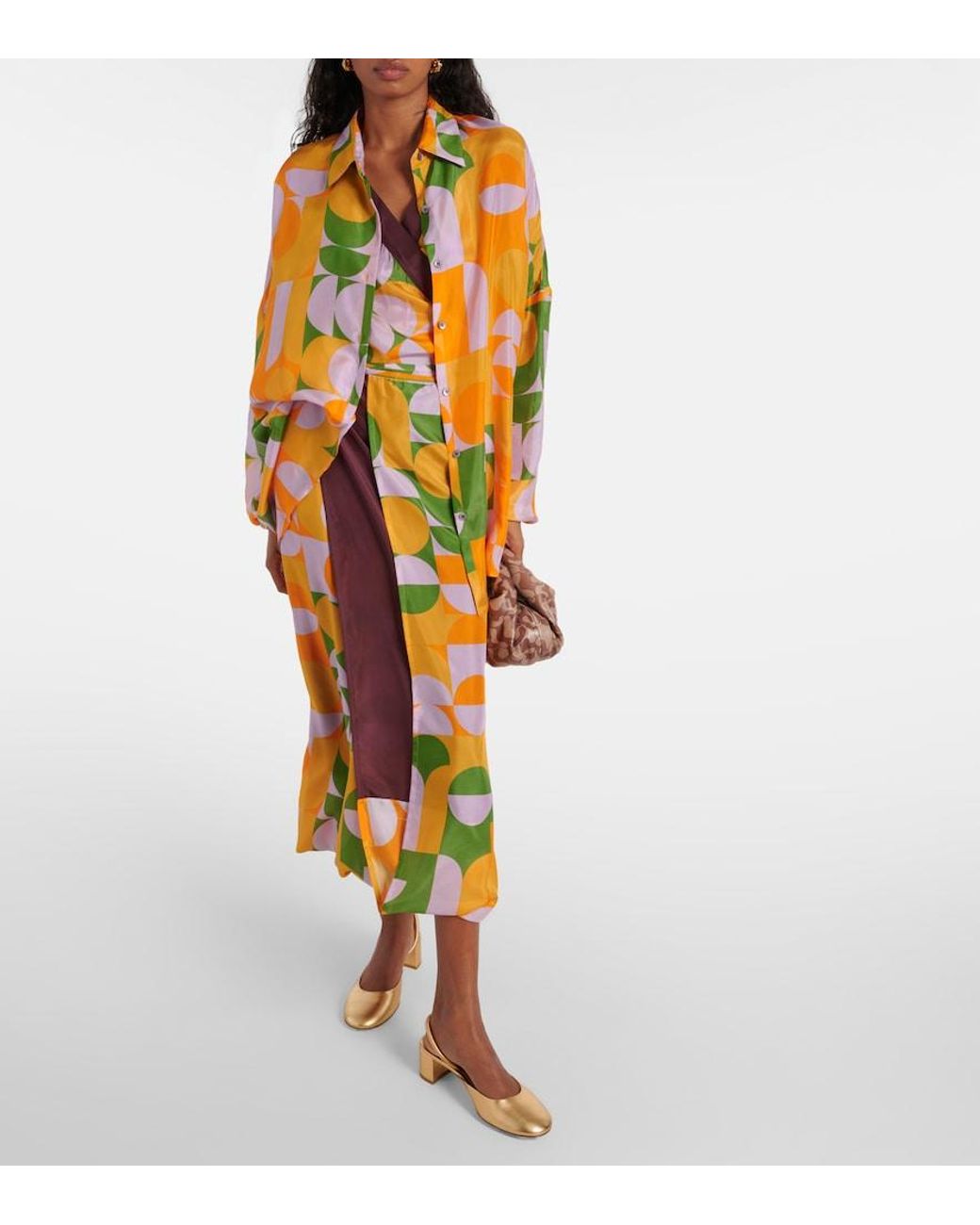 Gianvito Rossi Natural Tivoli 45 Metallic Leather Mules