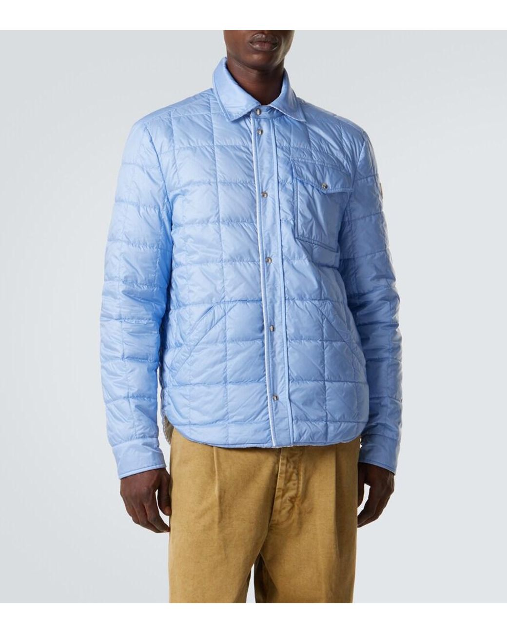 Moncler White Crescent Reversible Down Overshirt for men
