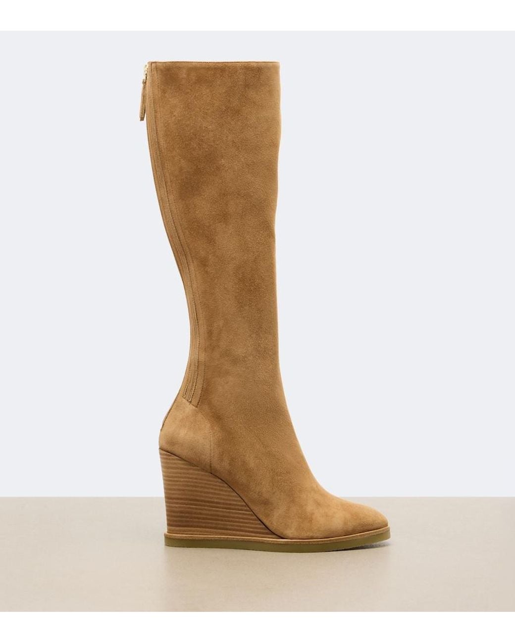 Aquazzura Brown Saint Honore Suede Knee-High Boots