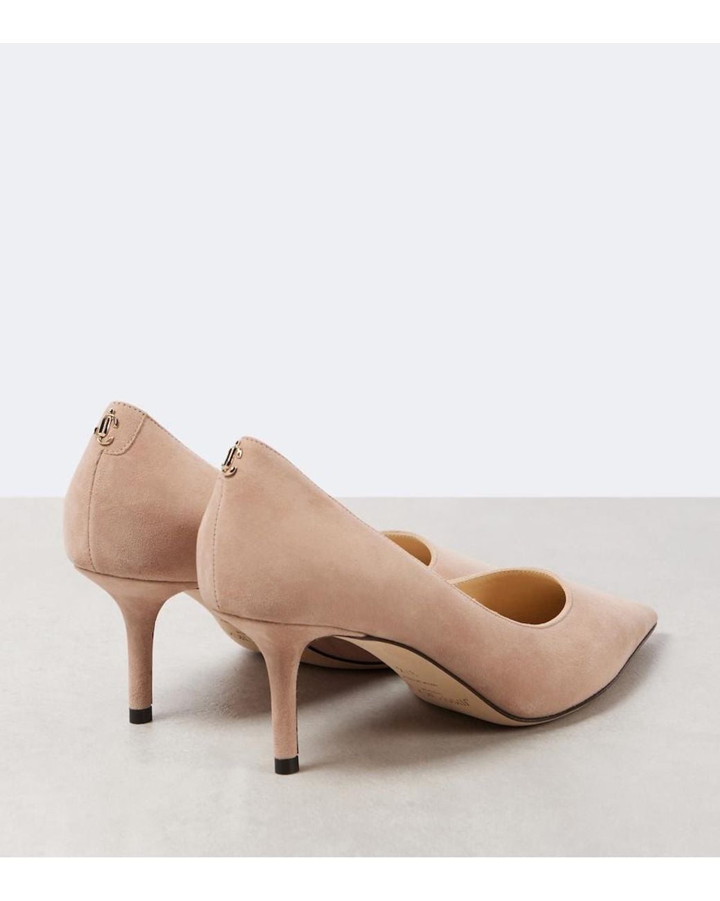 Jimmy Choo Natural Love 65 Suede Pumps