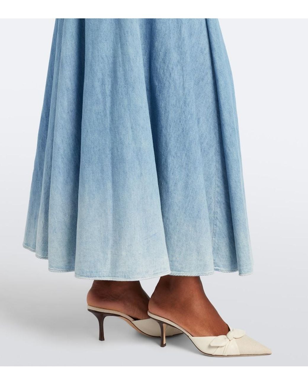 Ralph Lauren Blue Peyten Denim Maxi Dress