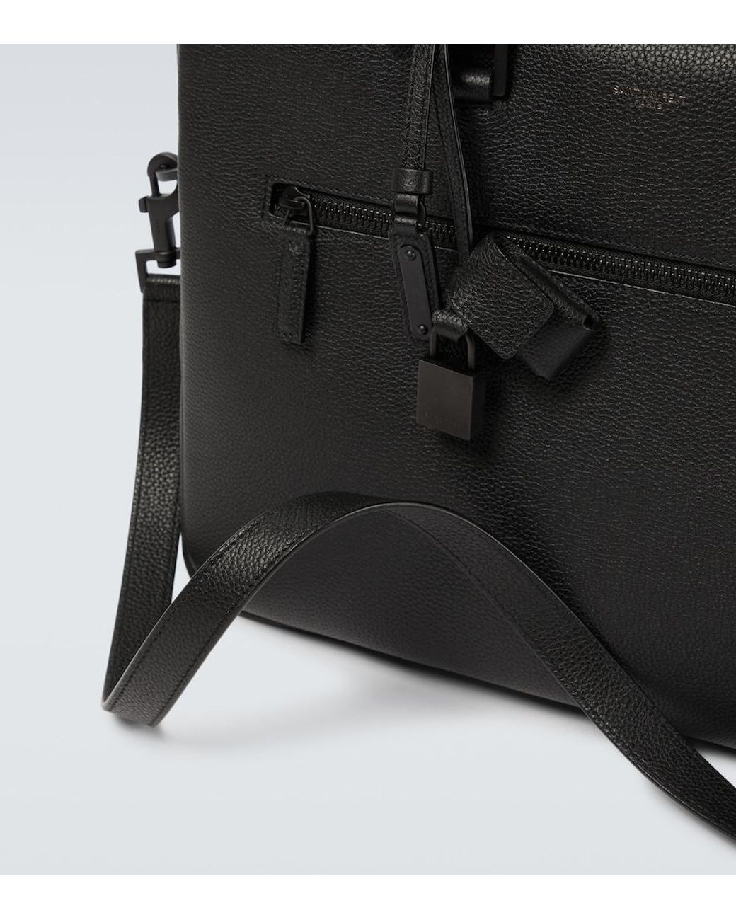 Saint Laurent Black Sac De Jour Full-grain Leather Briefcase for men