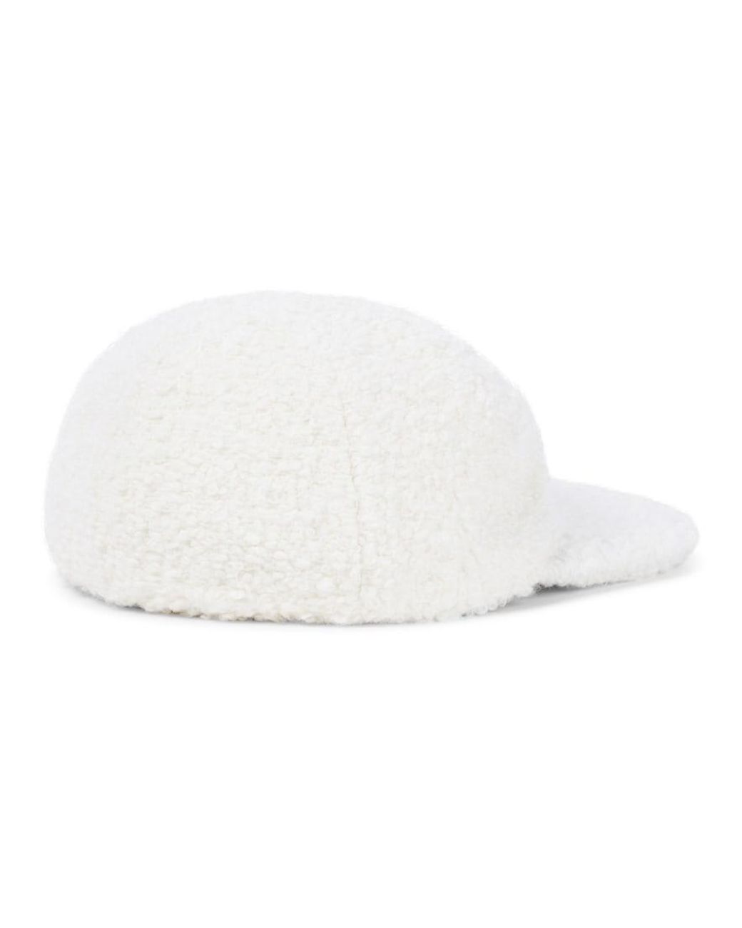Gabriela Hearst White Boucle Baseball Cap