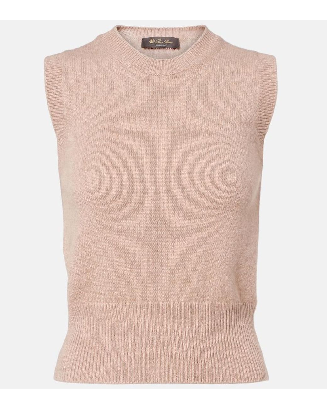 Loro Piana Pink Cashmere And Silk Sweater Vest
