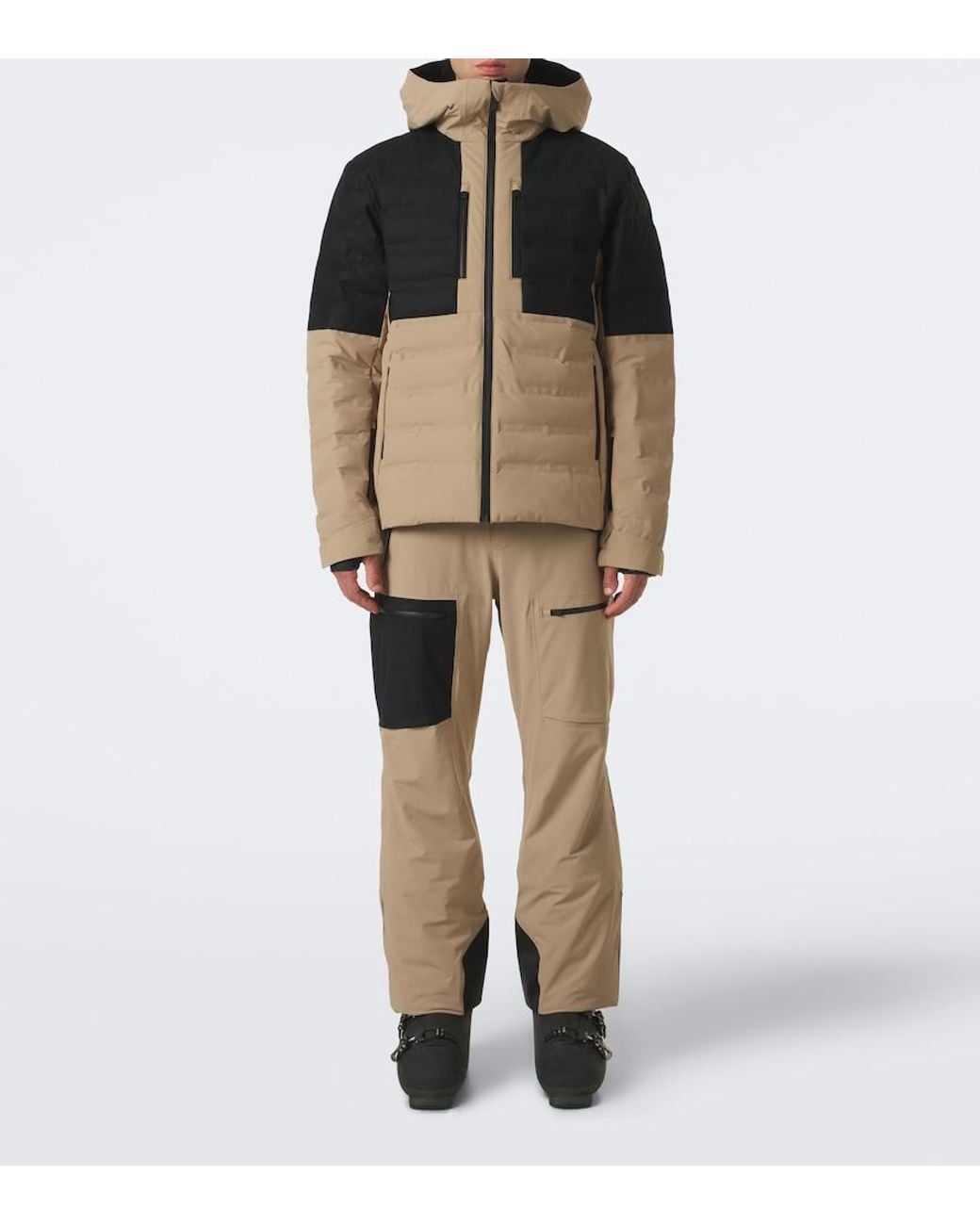 Aztech Mountain Black Pyramid Hooded Ski Jacket for men