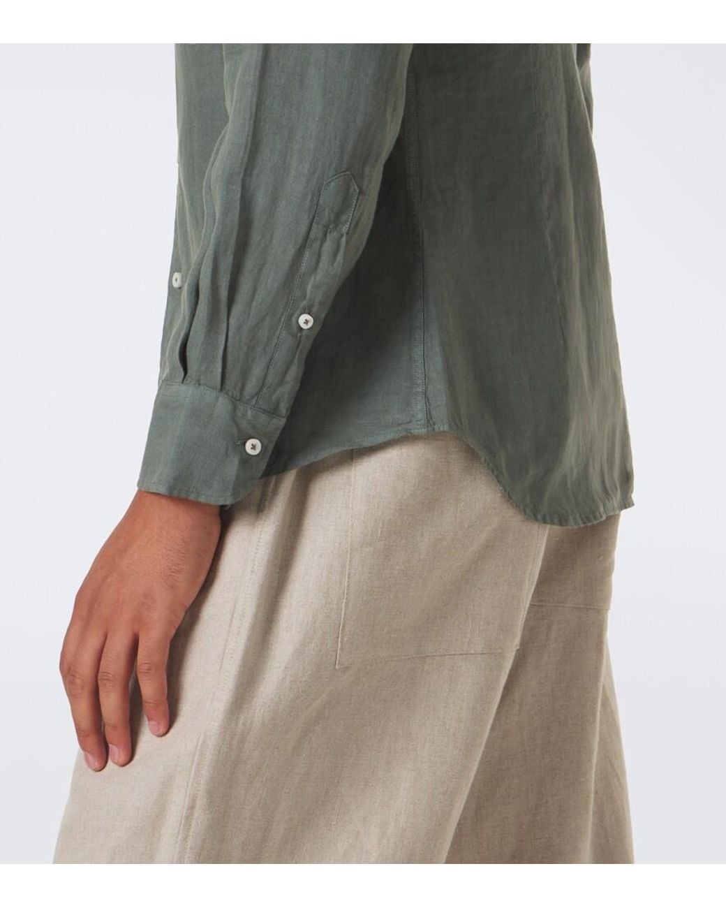 Camisa Nick De Lino Fedeli de hombre de color Green