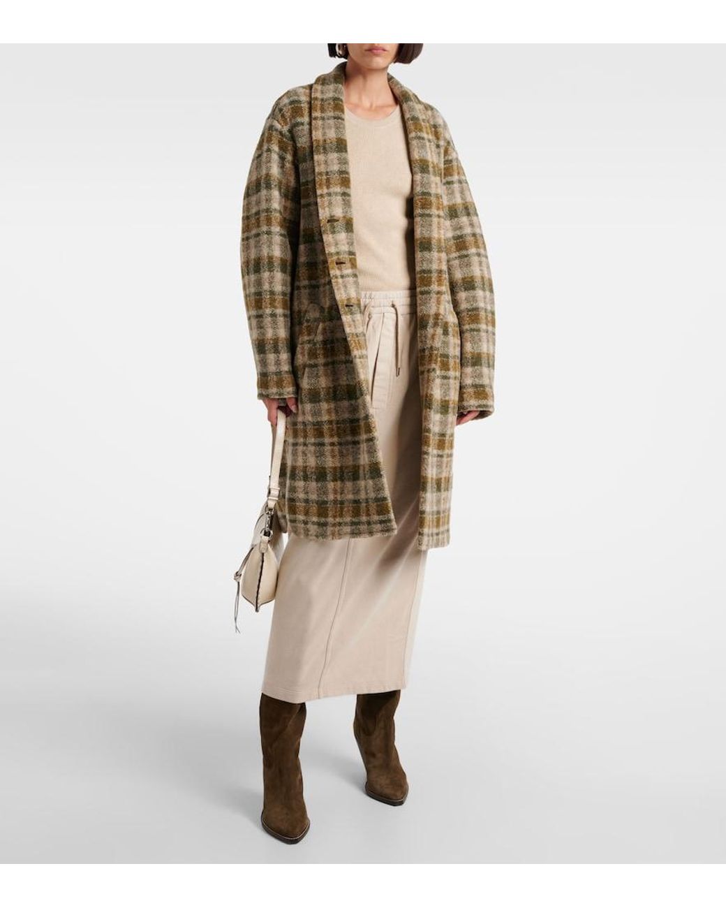 Isabel Marant Natural Noreen Cotton Jersey Midi Skirt