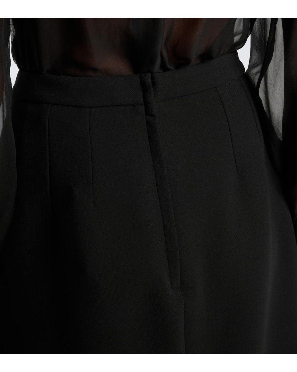 Dolce & Gabbana Black Wool-Blend Pencil Skirt