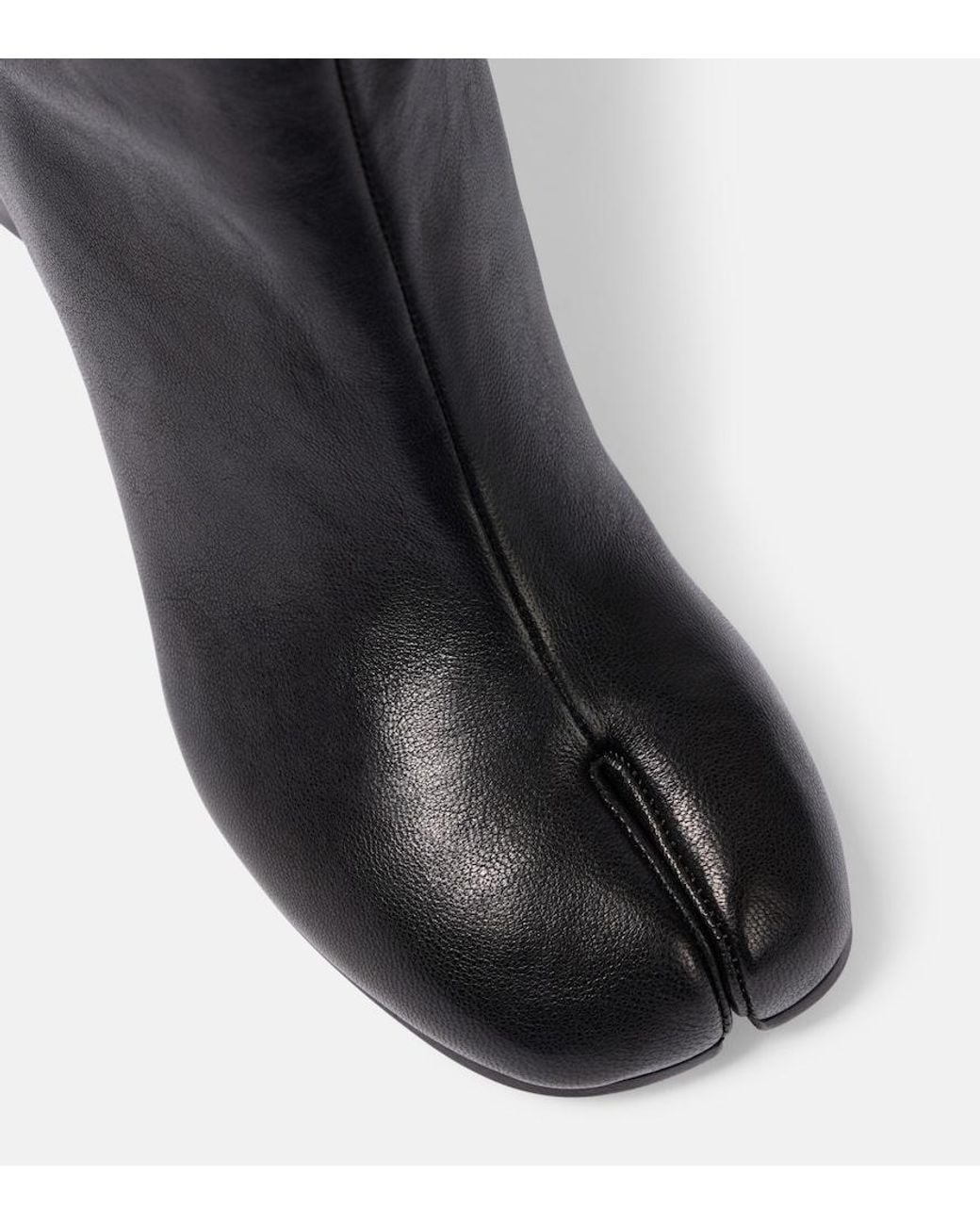 Maison Margiela Black Tabi 60 Leather Ankle Boots