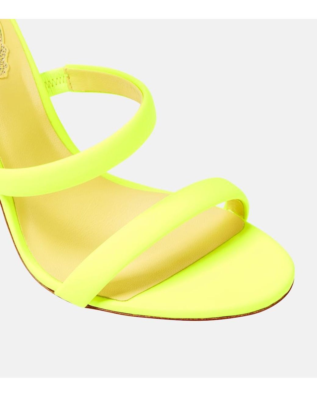 Rene Caovilla Yellow Cleo Leather Sandals