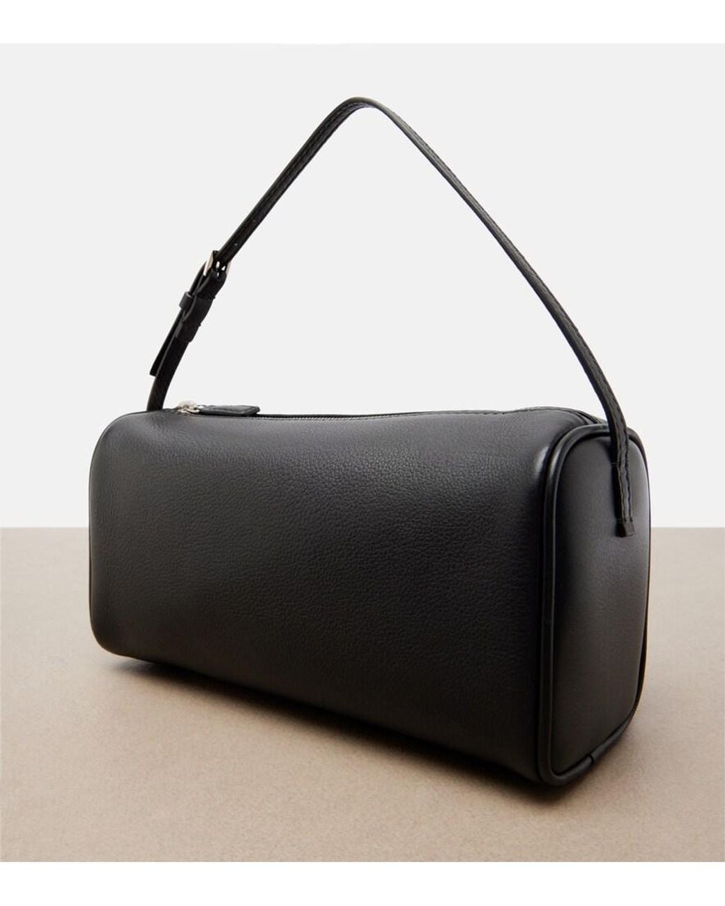 The Row Black '90S Small Leather Top-Handle Bag