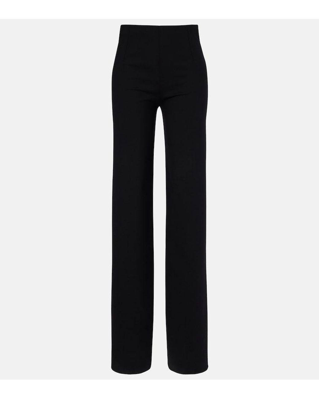 Gucci Black Wool-Blend Straight Pants