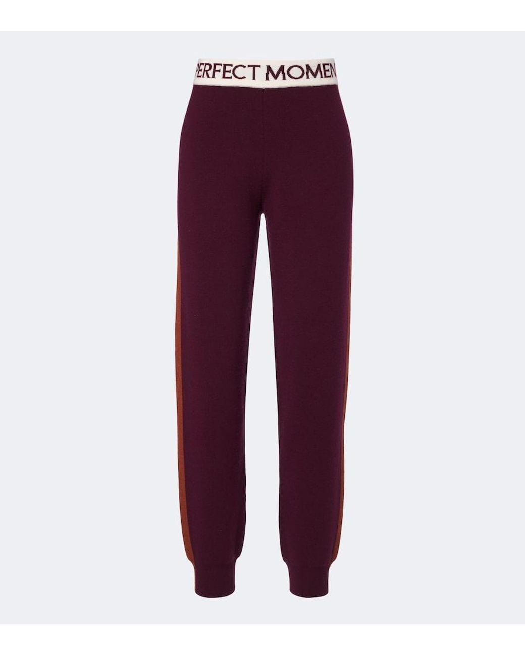 Perfect Moment Purple La Tour Knitted Wool-Blend Sweatpants