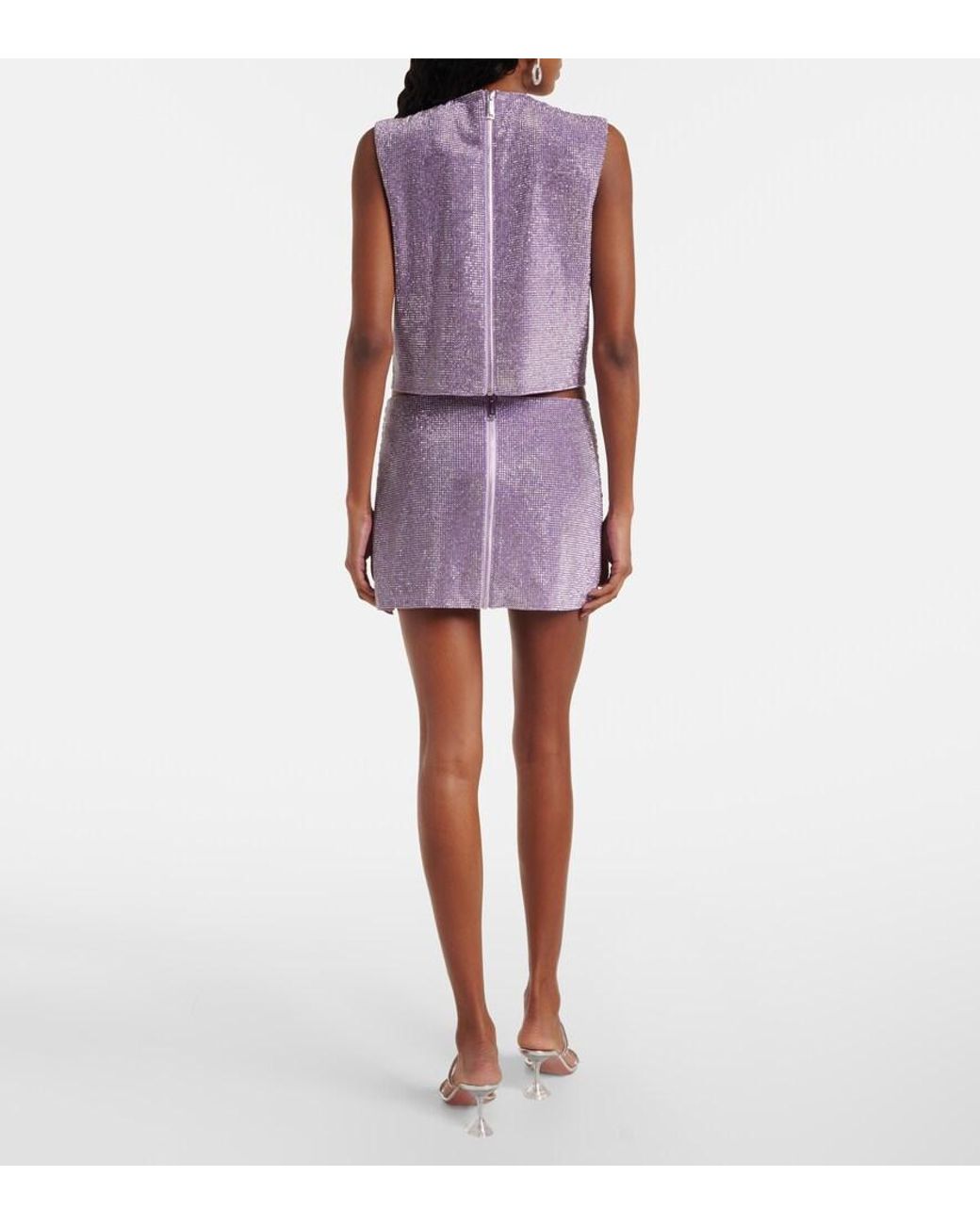 Minifalda Chainmail Self-Portrait de color Purple