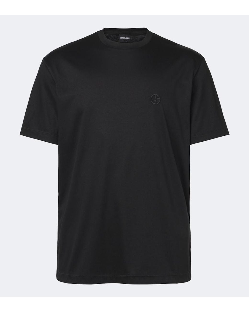 Giorgio Armani Black Cotton Jersey T-Shirt for men