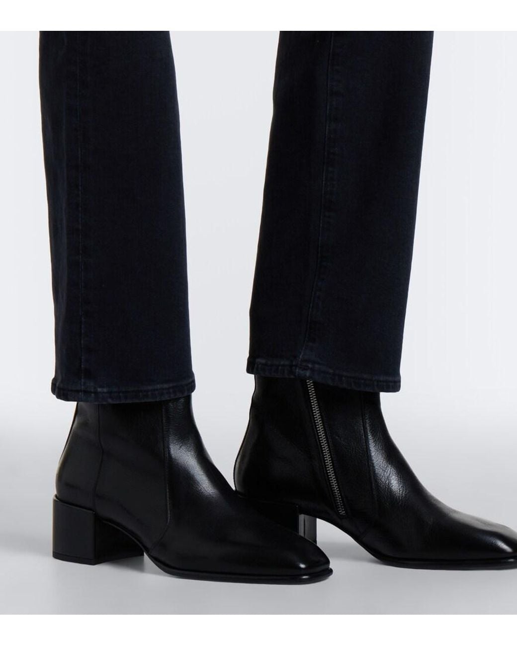7 For All Mankind Blue Faded Straight Jeans