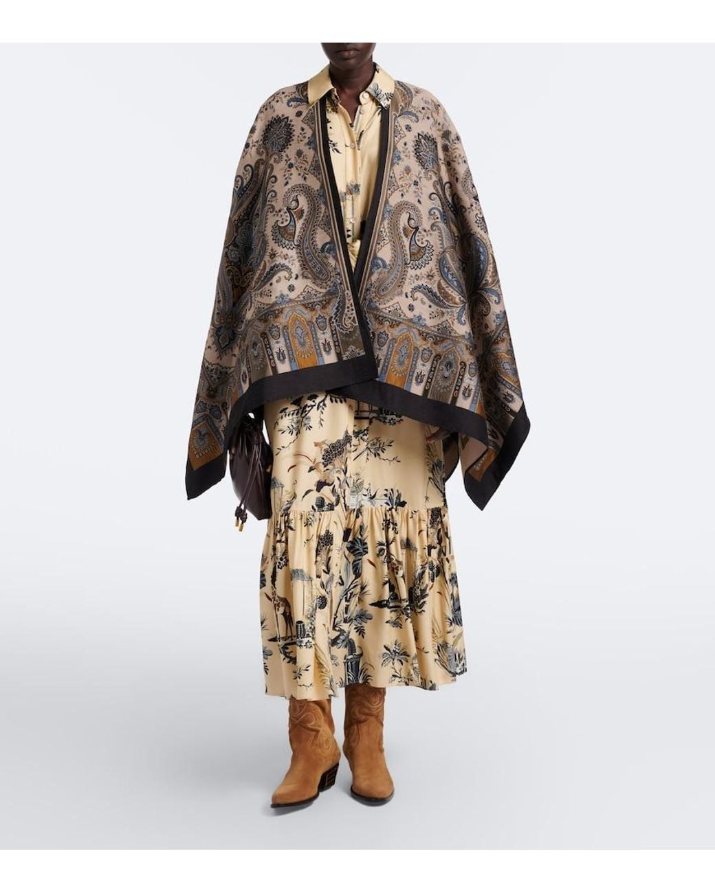 Etro Metallic Printed Maxi Dress