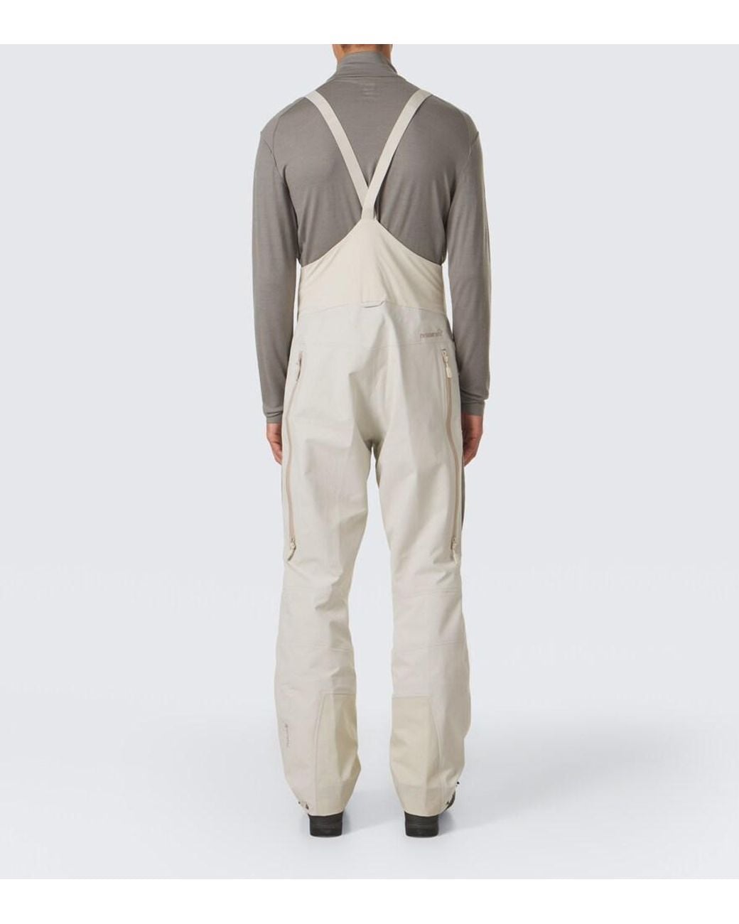 Norrona White More Gore-Tex Ski Salopettes for men