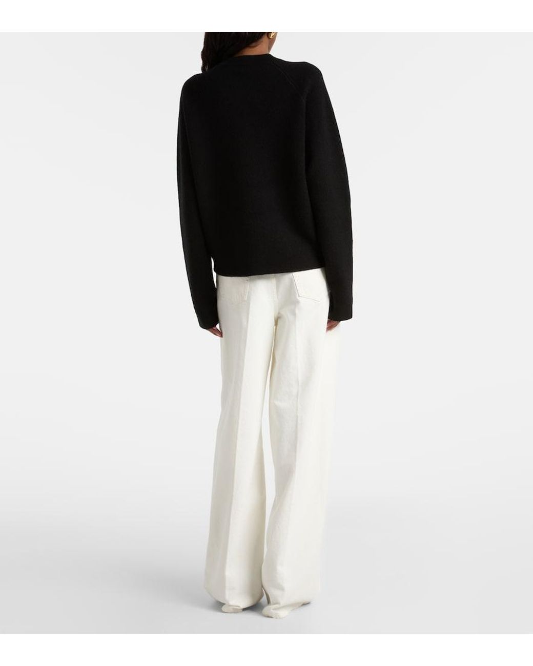 Totême Black Wool And Cashmere-Blend Cardigan