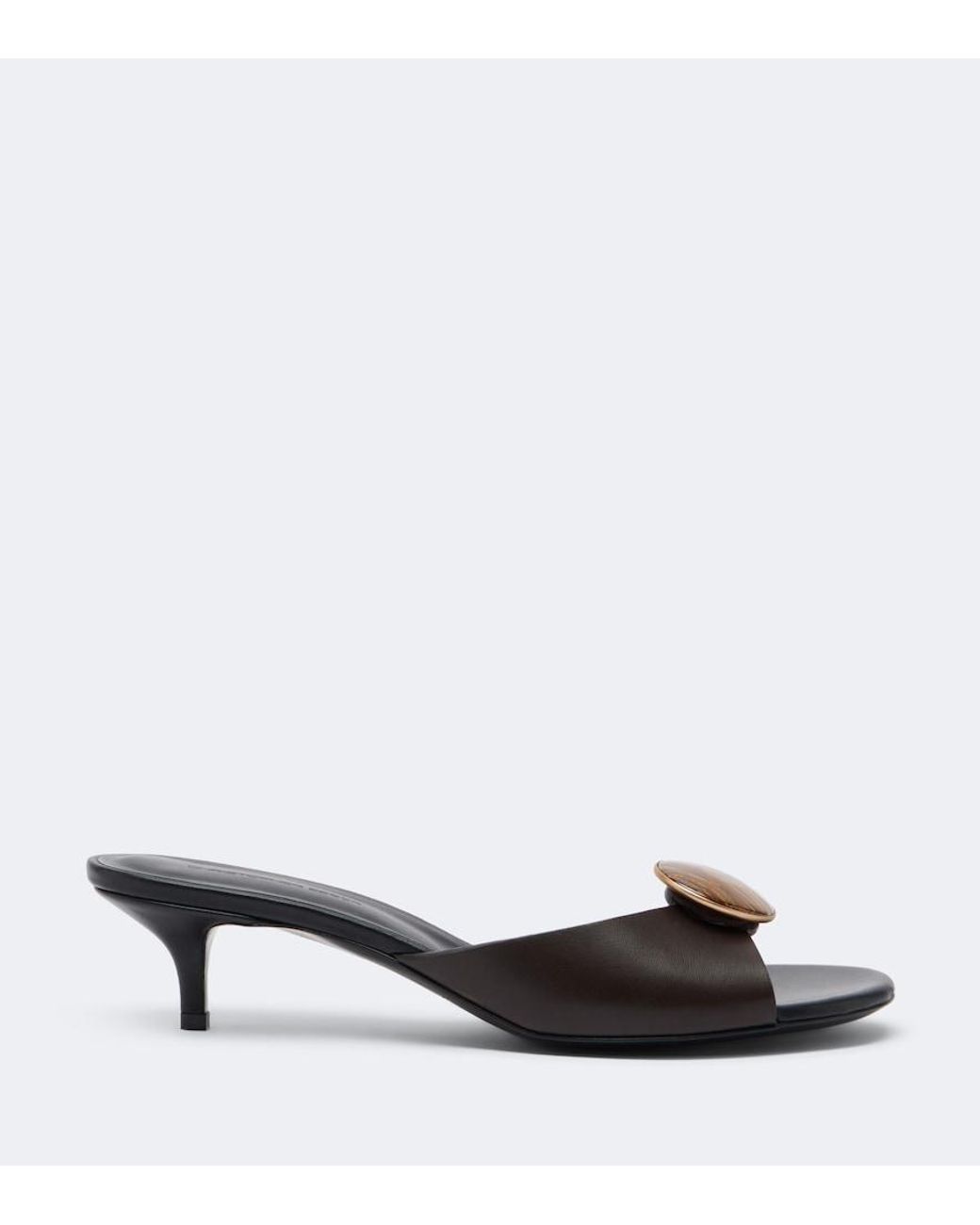 Christopher Esber Black Aura Quartz Leather Mules