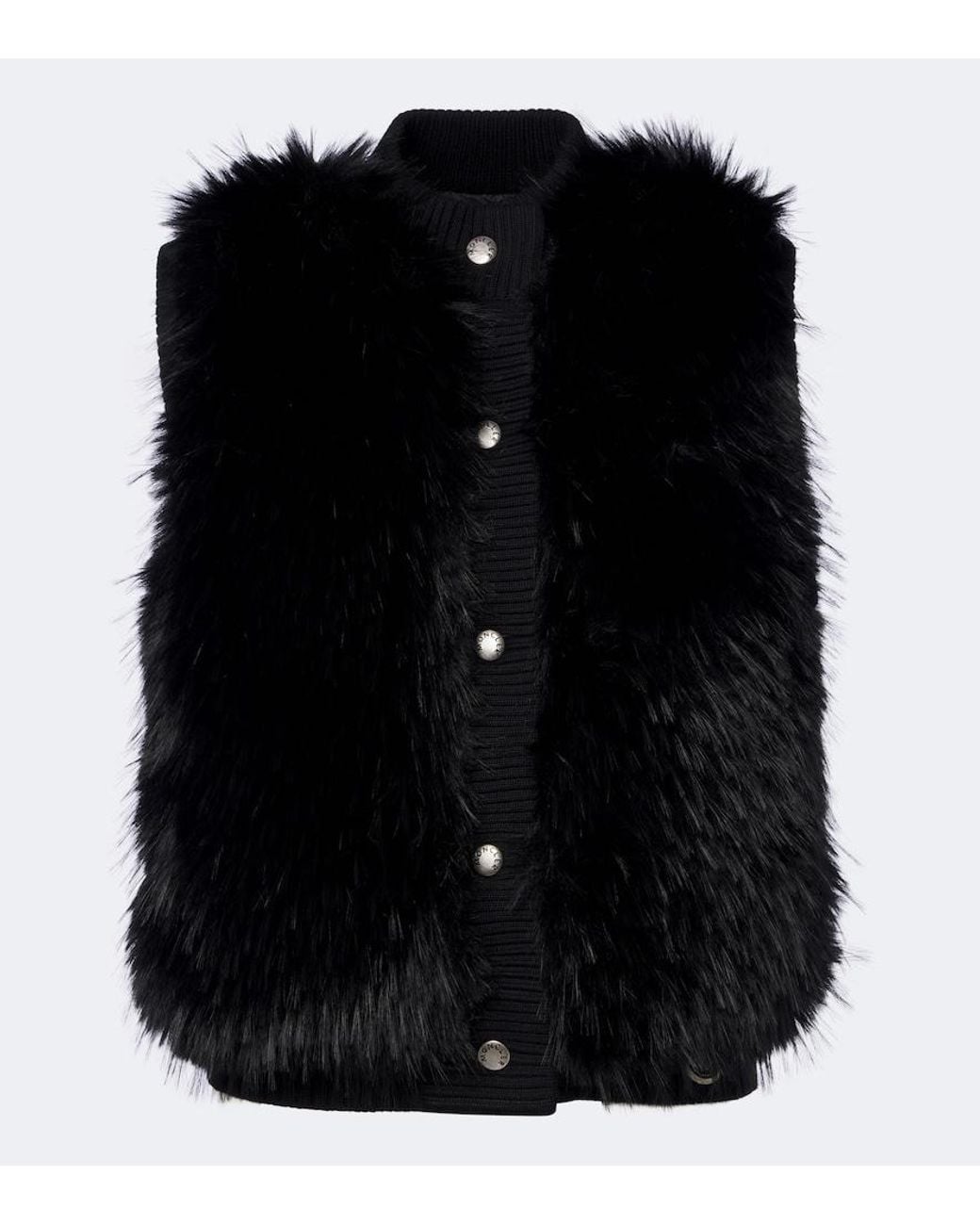 Moncler Black Down-Paneled Vest