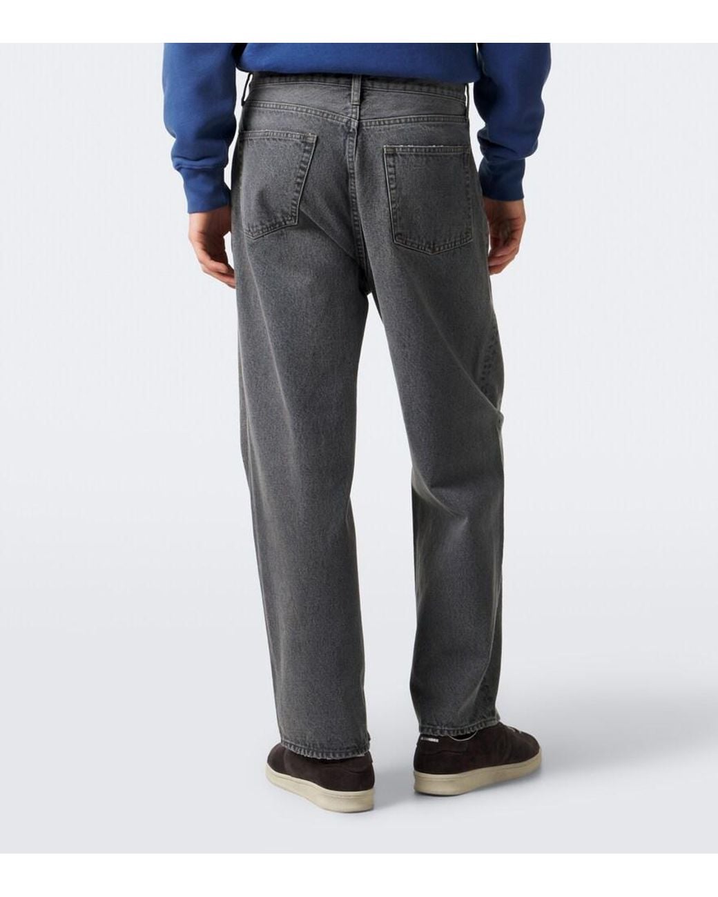 A.PRESSE Gray Wide-Leg Jeans for men